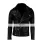 Slim Fitted Mens Faux/PU Black Leather Biker Jacket