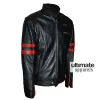 Hybrid Mayhem Fight Club Retro Red Stripe Motorcycle Black Jacket