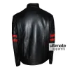 Hybrid Mayhem Fight Club Retro Red Stripe Motorcycle Black Jacket