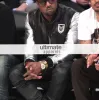 Kanye West Silver Sleeve Black Teddy Varsity Leather Jacket