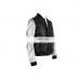 Kanye West Silver Sleeve Black Teddy Varsity Leather Jacket