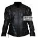 Men Distressed Black Motorcycle Leather Jacket