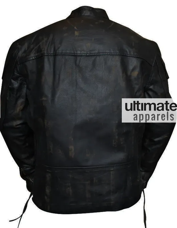 Men Distressed Black Motorcycle Leather Jacket Men Distressed Black Motorcycle Leather Jacket