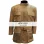 Men Distressed Light Brown Belted Moto Long Jacket