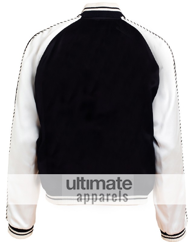 Designer's Men Lightweight Black and White Satin Jacket Designer's Men Lightweight Black and White Satin Jacket