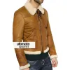 Designers Men Shearling Winter Tan Motorcycle Jacket Designers Men Shearling Winter Tan Motorcycle Jacket
