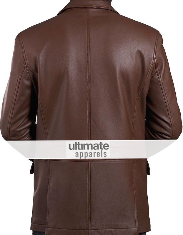 Mens Brown Leather Blazer Jacket Coat Mens Brown Leather Blazer Jacket Coat