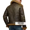Ralph Lauren Brown Dover Shearling Polo Bomber Jacket