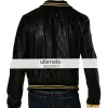 Spread Ashton Kutcher Nikki Black Bomber Jacket