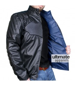 Superman Vs Batman Blue and Black Reversible Faux Jacket Superman Vs Batman Blue and Black Reversible Faux Jacket