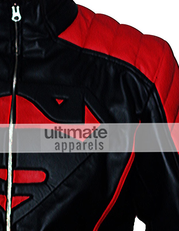 Classy Super Hero Man Black Jacket With Fancy Red Stripes 