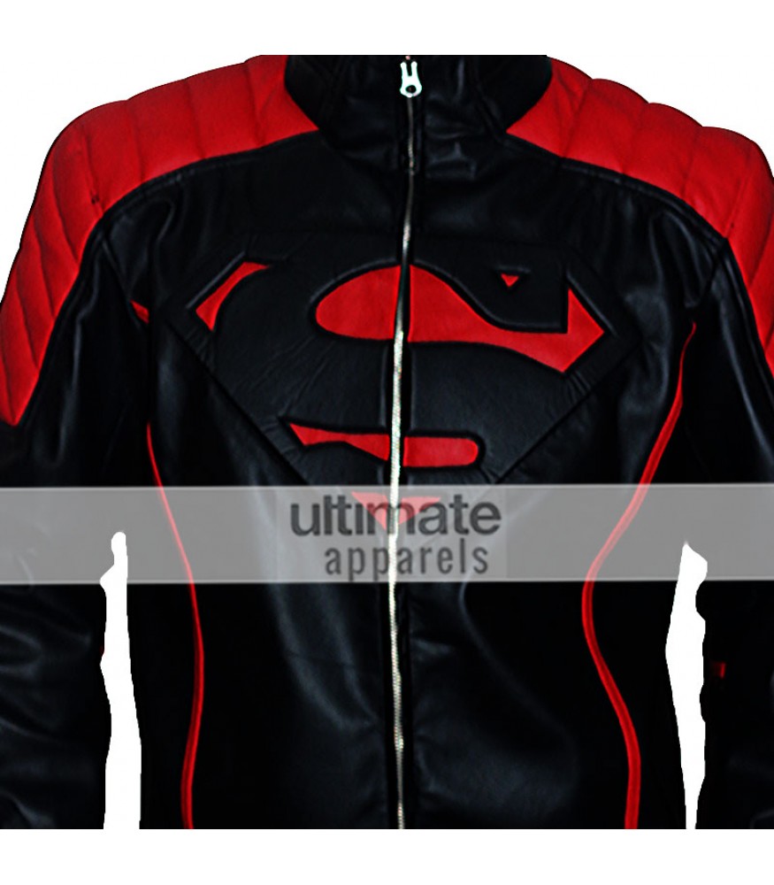 Classy Super Hero Man Black Jacket With Fancy Red Stripes 