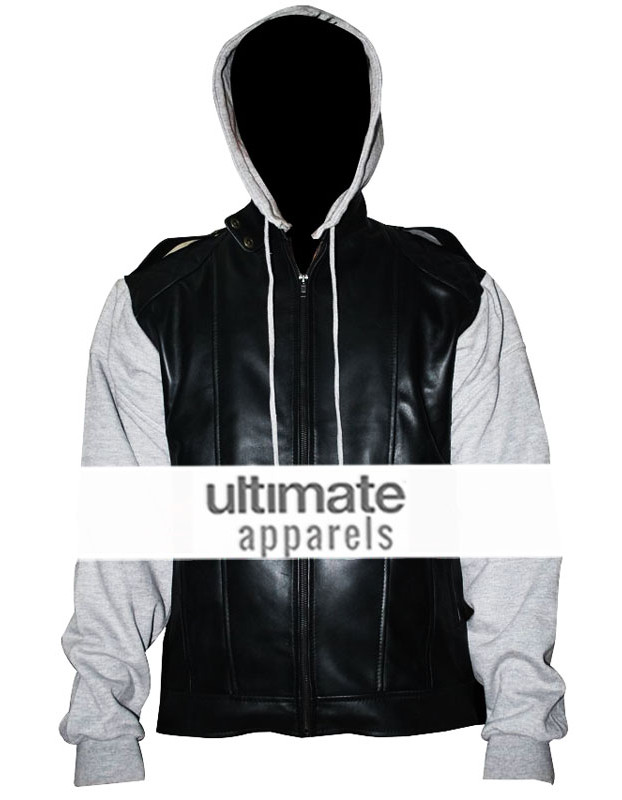 The OC Ryan Atwood Hooded Jersey Black Jacket The OC Ryan Atwood Hooded Jersey Black Jacket