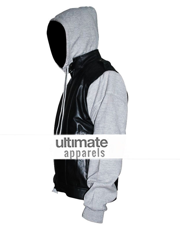 The OC Ryan Atwood Hooded Jersey Black Jacket The OC Ryan Atwood Hooded Jersey Black Jacket