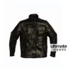 Triumph Lawford Motorcycle Black & Dark Brown Leather Jacket