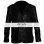 Classic Mens Black Leather 2 Button Blazer Jacket