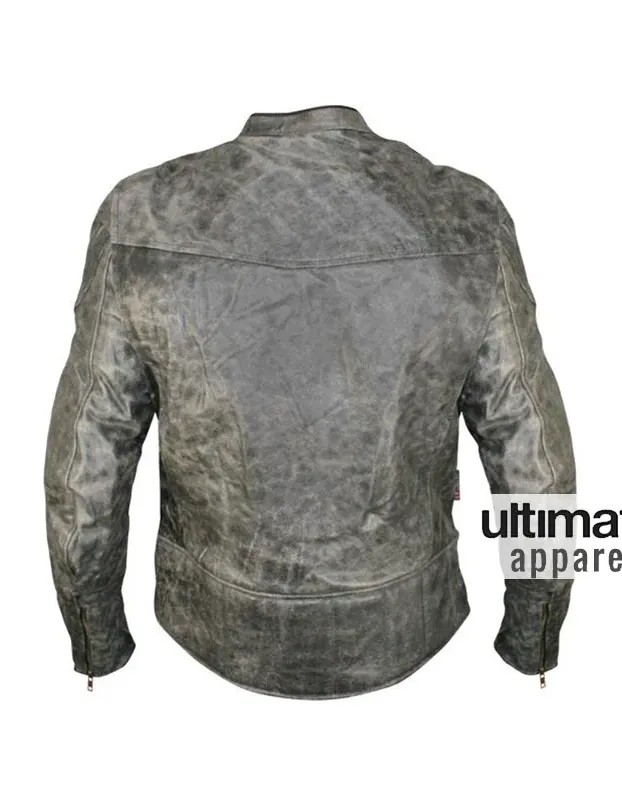 Vulcan Men's NF-8150 Distressed Black Motorcycle Jacket