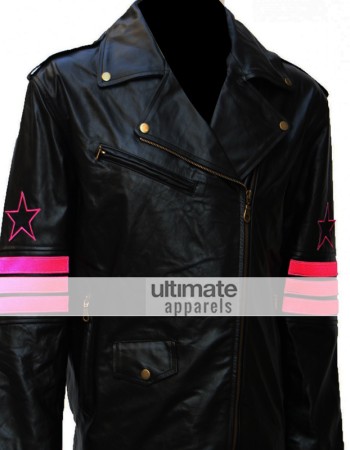 WWE Bret Hart Replica Hitman Black Jacket Pink Stripes