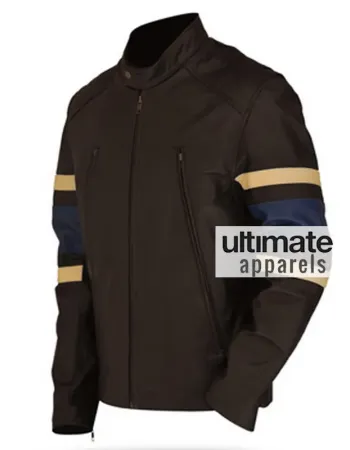 X-Men Wolverine Hugh Jackman Brown Faux Biker Jacket