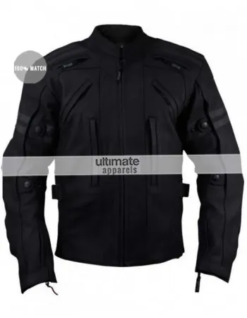 Arnik Armoured Black Motorycle Jacket For Men