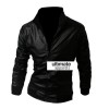 Black Biker Men Bomber Body Fitted Jacket Black Biker Men Bomber Body Fitted Jacket