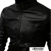 Black Biker Men Bomber Body Fitted Jacket Black Biker Men Bomber Body Fitted Jacket