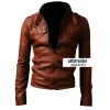 Slim Fit Button Pocket Light Brown Jacket For Men Sale