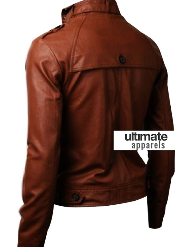 Slim Fit Button Pocket Light Brown Jacket For Men Sale
