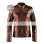 Cafe Racer Vintage Men's Brown Motorcycle Leather Jacket