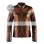Cafe Racer Vintage Men's Brown Motorcycle Leather Jacket