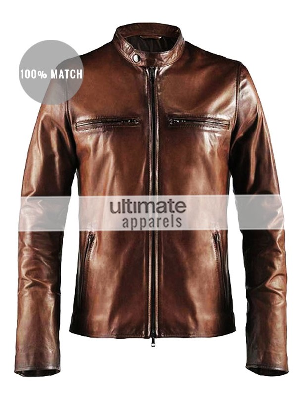 Cafe Racer Vintage Men's Brown Motorcycle Leather Jacket Cafe Racer Vintage Men's Brown Motorcycle Leather Jacket