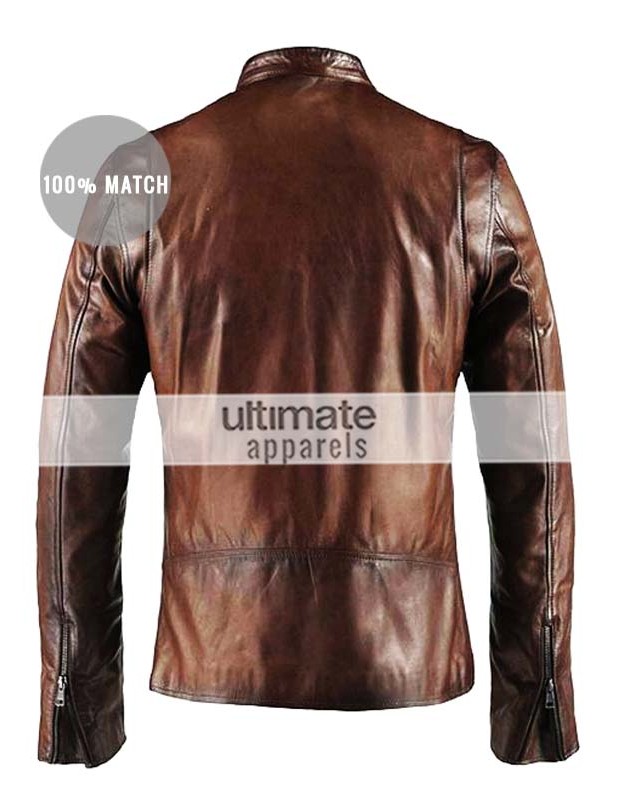 Cafe Racer Vintage Men's Brown Motorcycle Leather Jacket Cafe Racer Vintage Men's Brown Motorcycle Leather Jacket