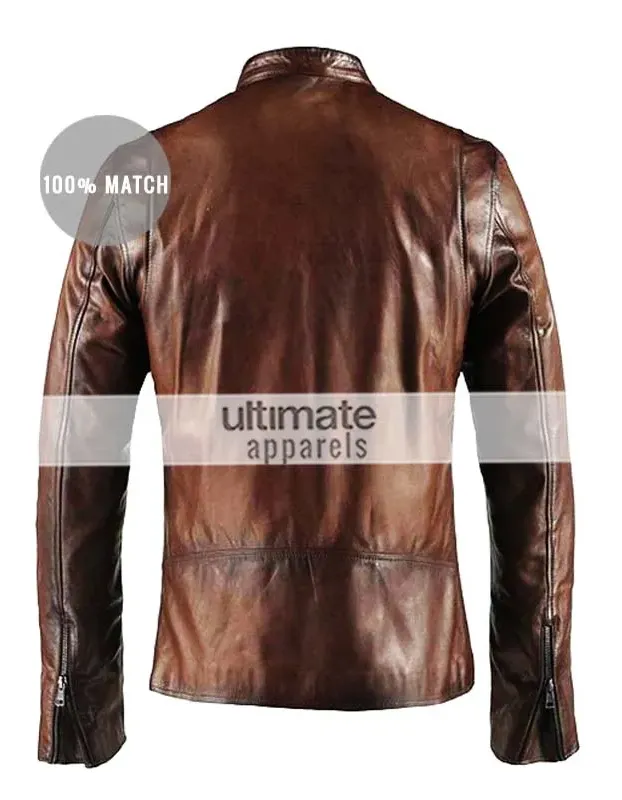 Cafe Racer Vintage Men's Brown Motorcycle Leather Jacket Cafe Racer Vintage Men's Brown Motorcycle Leather Jacket
