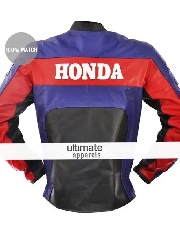 Honda Red and Black Motorcycle Replica Jacket