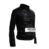Button Pocket Black Slim-Fit Leather Jacket Button Pocket Black Slim-Fit Leather Jacket