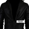 Slim Fit Men Black Bomber Leather Jacket Slim Fit Men Black Bomber Leather Jacket