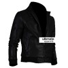 Slim Fit Men Black Bomber Leather Jacket Slim Fit Men Black Bomber Leather Jacket