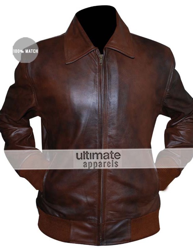 Happy Days Fonzie Brown Bomber Leather Jacket
