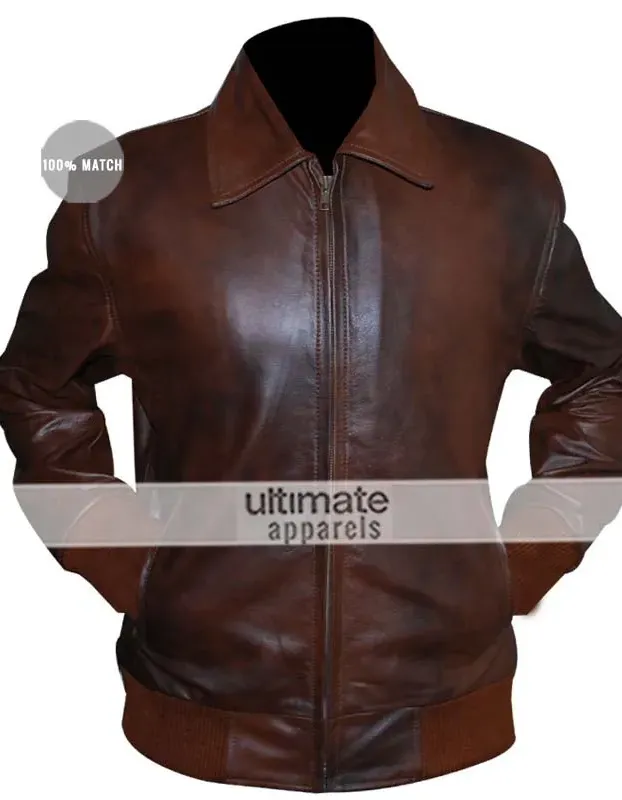 Happy Days Fonzie Brown Bomber Leather Jacket