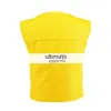 Men Velcro Strip Yellow Biker Leather Vest