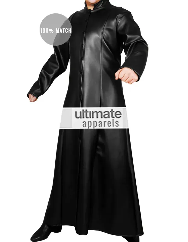 Matrix Neo Plus Cyberspace Fighter Leather Costume Coat