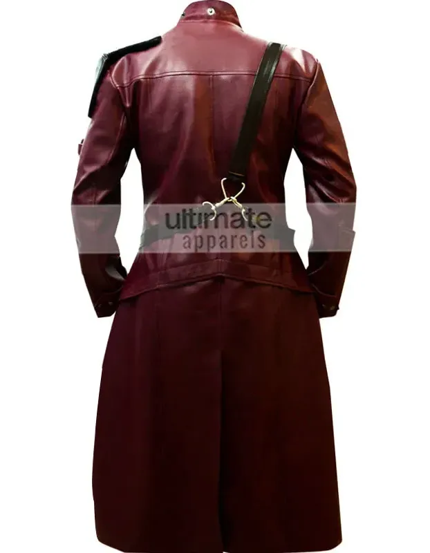 Starlord 2015 Cosplay Costume Faux Trench Maroon Coat