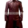 Starlord 2015 Cosplay Costume Faux Trench Maroon Coat