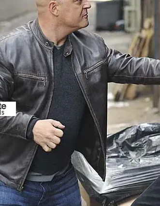 The Shield Vic Mackey Michael Chiklis Black Leather Jacket 