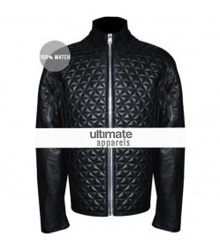 True Blood Season 4 Eric Northman Black Quilted Jacket True Blood Season 4 Eric Northman Black Quilted Jacket