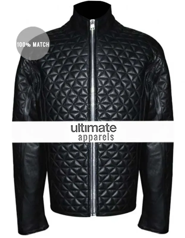True Blood Season 4 Eric Northman Black Quilted Jacket