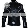 X-men Wolverine Special Black Jacket With White Stripes X-men Wolverine Special Black Jacket With White Stripes