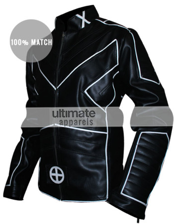 X-men Wolverine Special Black Jacket With White Stripes X-men Wolverine Special Black Jacket With White Stripes