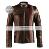 X-Men Scott Cyclops Motorcycle Black & Brown Jacket X-Men Scott Cyclops Motorcycle Black & Brown Jacket