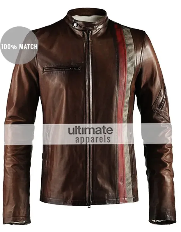 X-Men Scott Cyclops Motorcycle Black & Brown Jacket X-Men Scott Cyclops Motorcycle Black & Brown Jacket